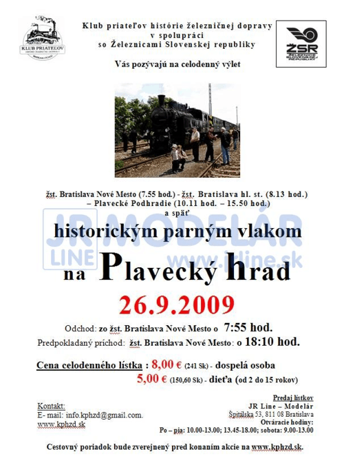 Historickm parnm vlakom na Plaveck hrad 2009