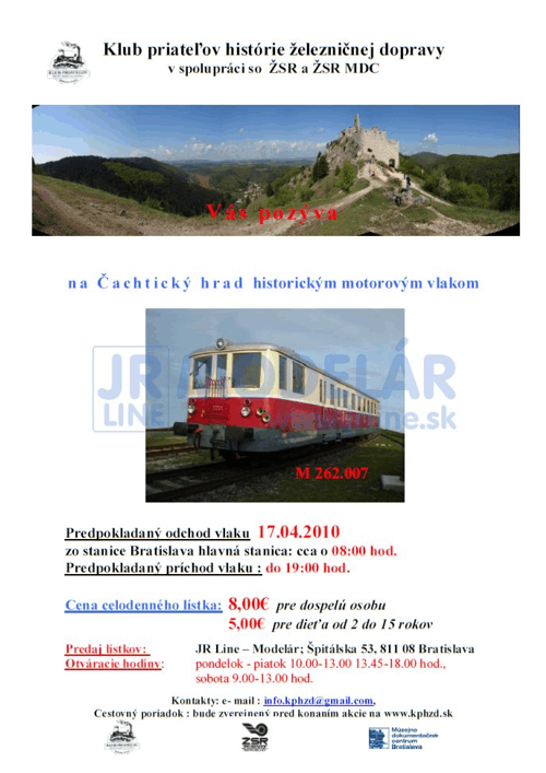 Historickým motorovým vlakom na Čachtický hrad