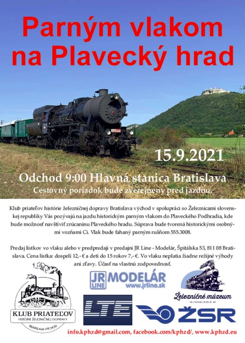 Parným vlakom na Plavecký hrad 15.9.2021