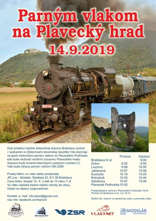 Parnm vlakom na Plaveck hrad 14.9.2019